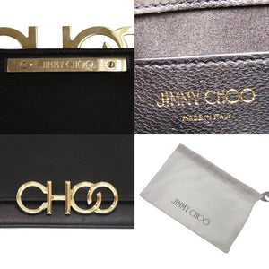 美品 ジミーチュウ KALINA カリーナ レザー ブラック 0570 黒 チェーンショルダーバッグ【中古】JIMMY CHOO