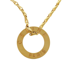 美品 セリーヌ メタル ゴールド 0600 ネックレス 【中古】CELINE