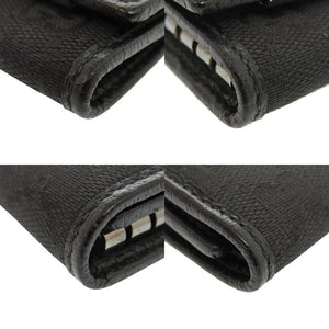新品同様 グッチ 127048 6連 キーケース GGキャンバス レザー ブラック 黒 0601【中古】GUCCI