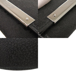 新品同様 グッチ 127048 6連 キーケース GGキャンバス レザー ブラック 黒 0601【中古】GUCCI