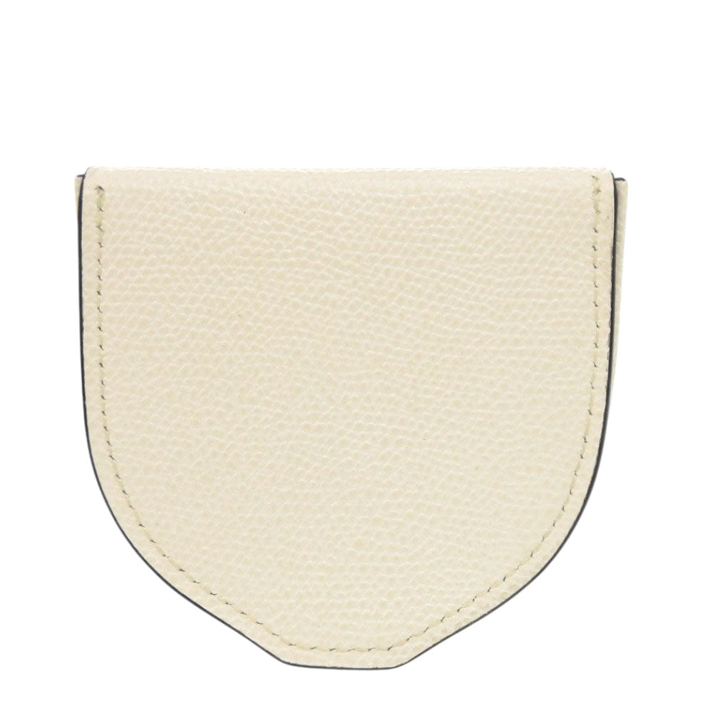 新品同様 ヴァレクストラ 馬蹄型 コインケース ソフトカーフスキン レザー ホワイト 白 0602【中古】Valextra