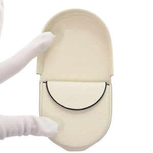 新品同様 ヴァレクストラ 馬蹄型 コインケース ソフトカーフスキン レザー ホワイト 白 0602【中古】Valextra