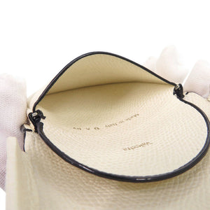 新品同様 ヴァレクストラ 馬蹄型 コインケース ソフトカーフスキン レザー ホワイト 白 0602【中古】Valextra