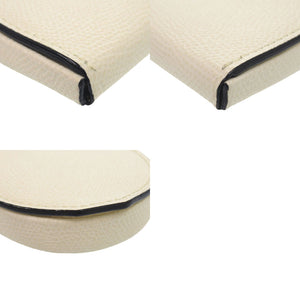 新品同様 ヴァレクストラ 馬蹄型 コインケース ソフトカーフスキン レザー ホワイト 白 0602【中古】Valextra