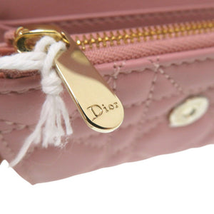 新品同様 クリスチャンディオール My Dior Glycine ウォレット カナージュ S5494SNTJ ラムスキン ピンク 0604【中古】Christian Dior