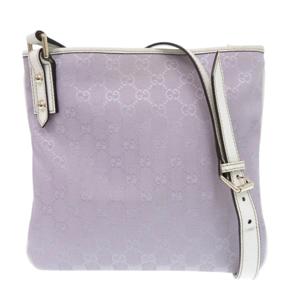 美品 グッチ 257246 GGキャンバス パープル ショルダーバッグ 0605【中古】GUCCI