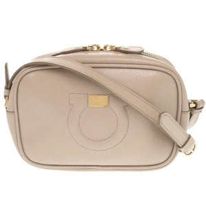 美品 サルヴァトーレフェラガモ ガンチーニ GU-21H006 レザー ベージュ ショルダーバッグ 0616【中古】Salvatore Ferragamo