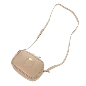 美品 サルヴァトーレフェラガモ ガンチーニ GU-21H006 レザー ベージュ ショルダーバッグ 0616【中古】Salvatore Ferragamo