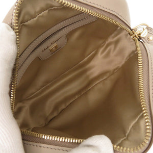 美品 サルヴァトーレフェラガモ ガンチーニ GU-21H006 レザー ベージュ ショルダーバッグ 0616【中古】Salvatore Ferragamo