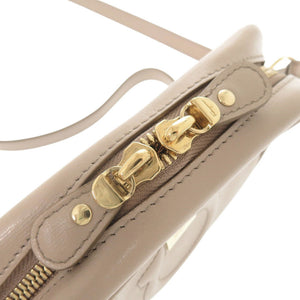 美品 サルヴァトーレフェラガモ ガンチーニ GU-21H006 レザー ベージュ ショルダーバッグ 0616【中古】Salvatore Ferragamo