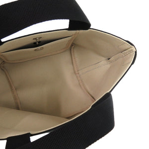 新品同様  エルベシャプリエ キャンバス レザー ブラック 0639 黒 ハンドバッグ【中古】