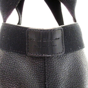 新品同様  エルベシャプリエ キャンバス レザー ブラック 0639 黒 ハンドバッグ【中古】