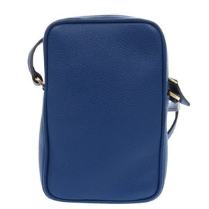 未使用 ヴェルサーチ メドゥーサ 1008863 ミニショルダーバッグ レザー ブルー 青 0647【中古】VERSACE