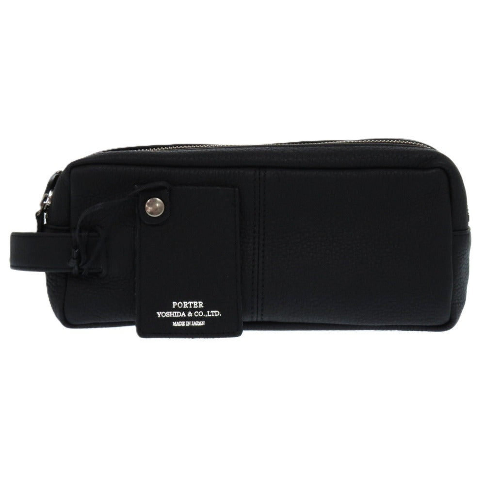 新品同様 吉田カバン ポーター PORTER ウィズ ポーチ 016-01077 レザー ブラック 黒 0648 セカンドバッグ【中古】YOSHIDA & CO., LTD.