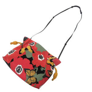 ロエベ フラメンコ ジョー ブレイナード コラボ  レザー レッド イエロー ショルダーバッグ 0664【中古】LOEWE