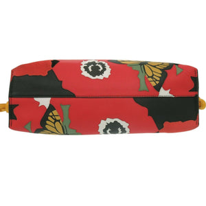 ロエベ フラメンコ ジョー ブレイナード コラボ  レザー レッド イエロー ショルダーバッグ 0664【中古】LOEWE