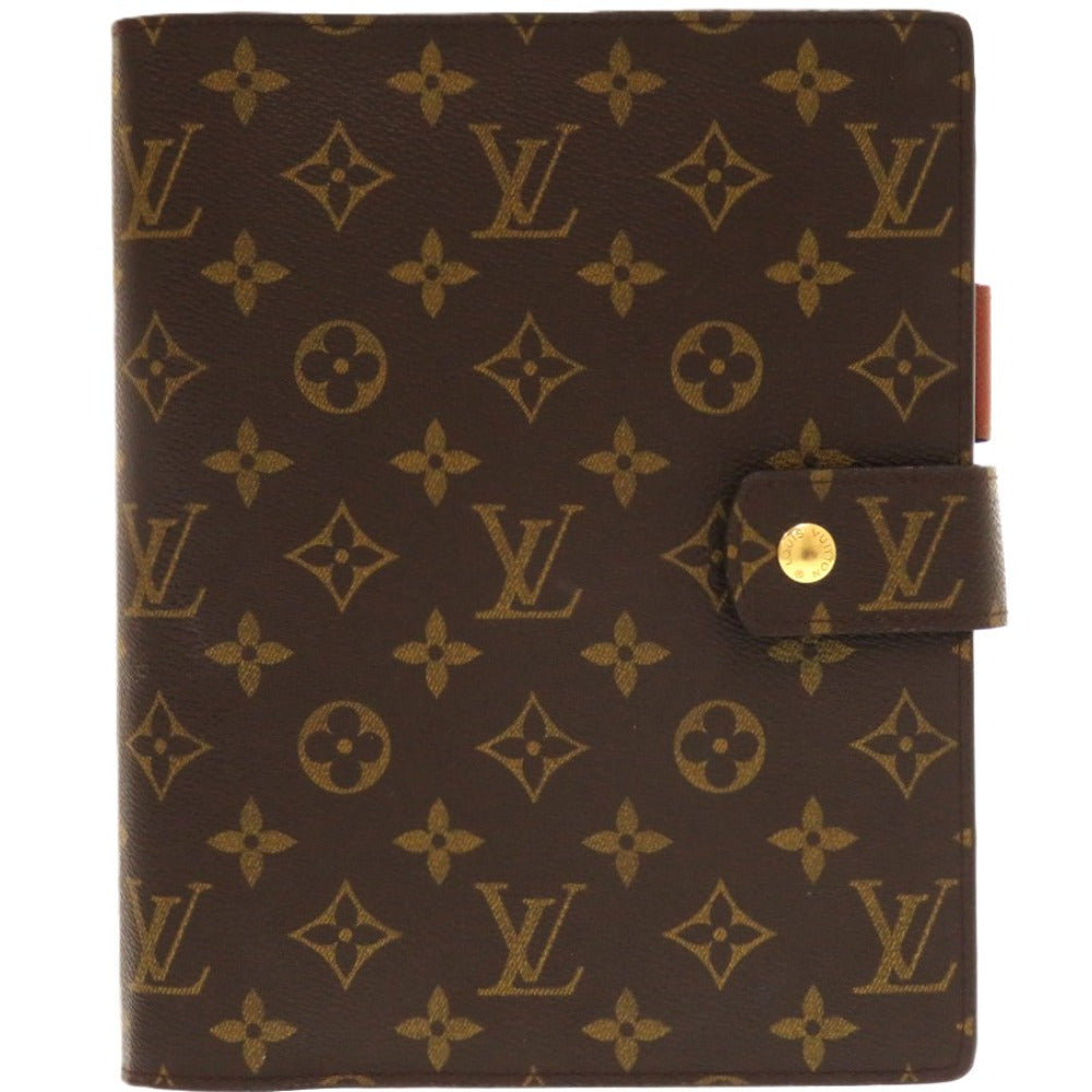 ベタなし 美品 ルイ ヴィトン アジェンダGM モノグラム R20106 モノグラムキャンバス ブラウン LV 0674 手帳カバー【中古】LOUIS VUITTON