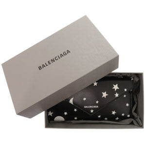 未使用 バレンシアガ 499207 レザー ブラック 長財布 黒 0679【中古】BALENCIAGA