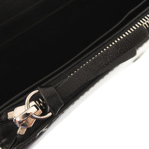 未使用 バレンシアガ 499207 レザー ブラック 長財布 黒 0679【中古】BALENCIAGA
