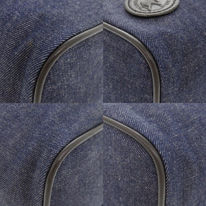 未使用品 ハンティングワールド デニム レザー ネイビー ブラック 2WAY ミニボストン ハンドバッグ ショルダーバッグ 0694【中古】HUNTING WORLD