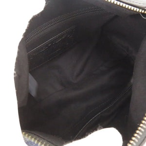 未使用品 ハンティングワールド デニム レザー ネイビー ブラック 2WAY ミニボストン ハンドバッグ ショルダーバッグ 0694【中古】HUNTING WORLD