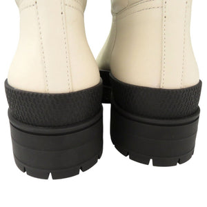 新品同様 エルメス キルティング ロングブーツ スノーブーツ WS222048Z 2206 レザー アイボリー 0700【中古】HERMES