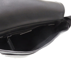 美品 プラダ レザー ブラック 0701 黒 メッセンジャーバッグ ショルダーバッグ【中古】PRADA