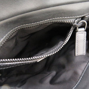 美品 プラダ レザー ブラック 0701 黒 メッセンジャーバッグ ショルダーバッグ【中古】PRADA