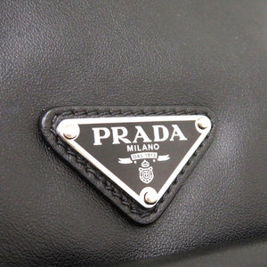 美品 プラダ レザー ブラック 0701 黒 メッセンジャーバッグ ショルダーバッグ【中古】PRADA