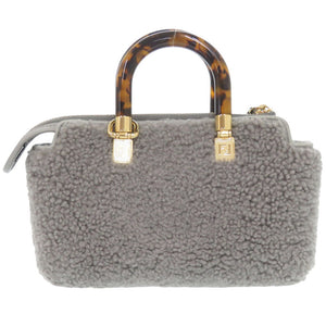 新品同様 フェンディ 2WAY 8BS067 ムートン グレー ハンドバッグ 0704【中古】FENDI