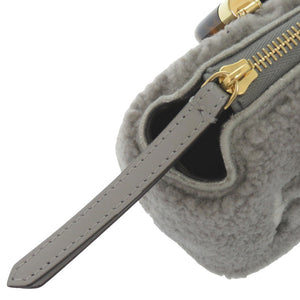 新品同様 フェンディ 2WAY 8BS067 ムートン グレー ハンドバッグ 0704【中古】FENDI