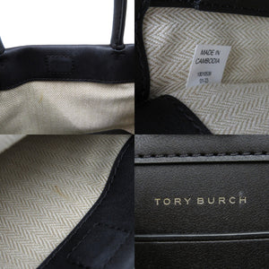 新品同様 トリーバーチ エラ BIO ミニ ELLA 2way レザー ブラック 0708 黒 ショルダーバッグ【中古】Tory Burch