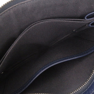 美品 ダンヒル レザー ネイビー セカンドバッグ クラッチバッグ 0710【中古】Dunhill メンズ