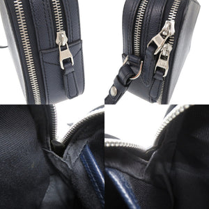 美品 ダンヒル レザー ネイビー セカンドバッグ クラッチバッグ 0710【中古】Dunhill メンズ