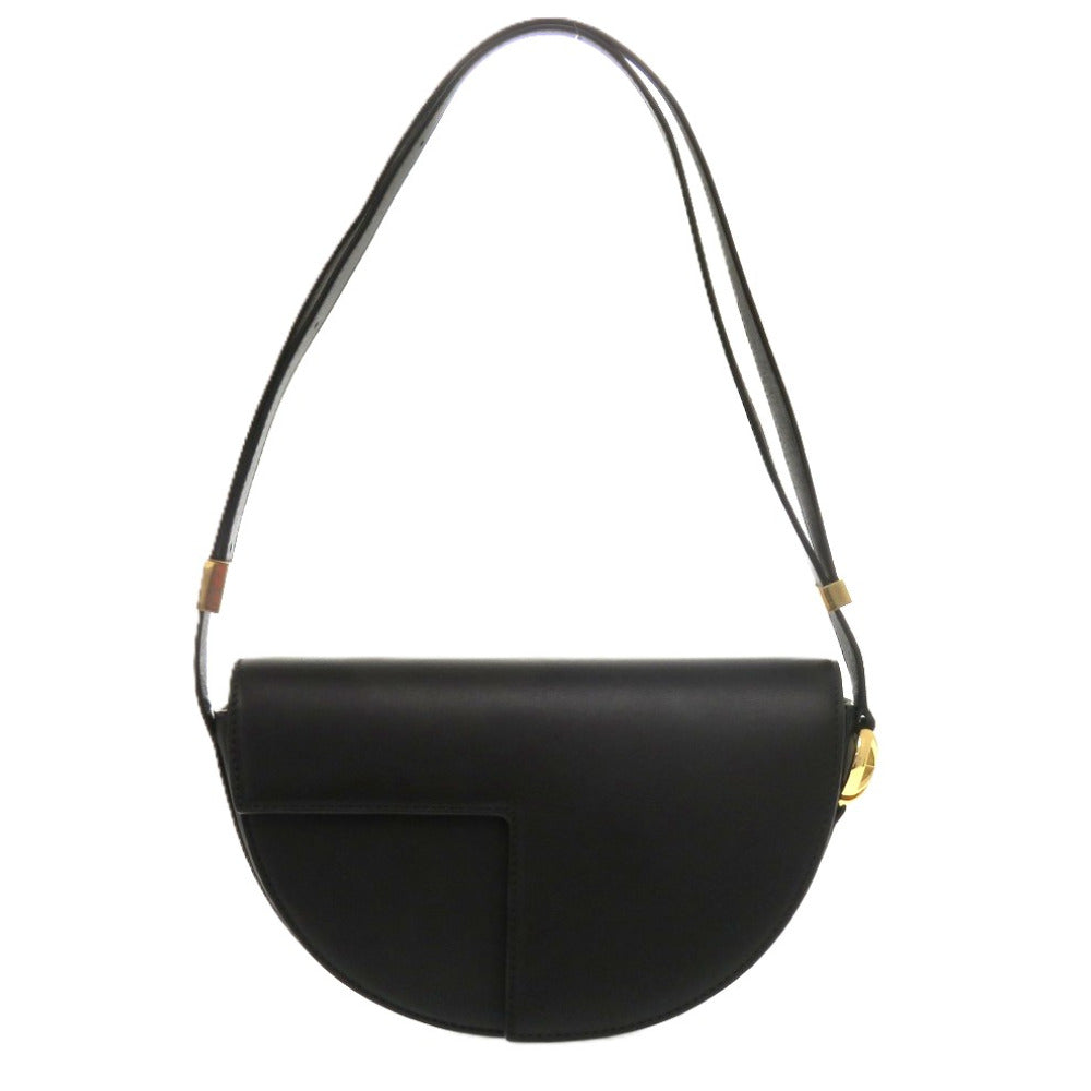 新品同様 パトゥ カーフ ブラック 0711 黒 ショルダーバッグ【中古】PATOU