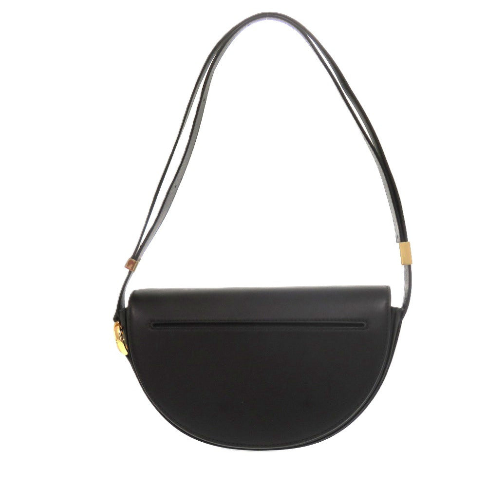 新品同様 パトゥ カーフ ブラック 0711 黒 ショルダーバッグ【中古】PATOU