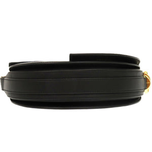 新品同様 パトゥ カーフ ブラック 0711 黒 ショルダーバッグ【中古】PATOU