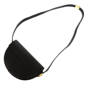 新品同様 パトゥ カーフ ブラック 0711 黒 ショルダーバッグ【中古】PATOU