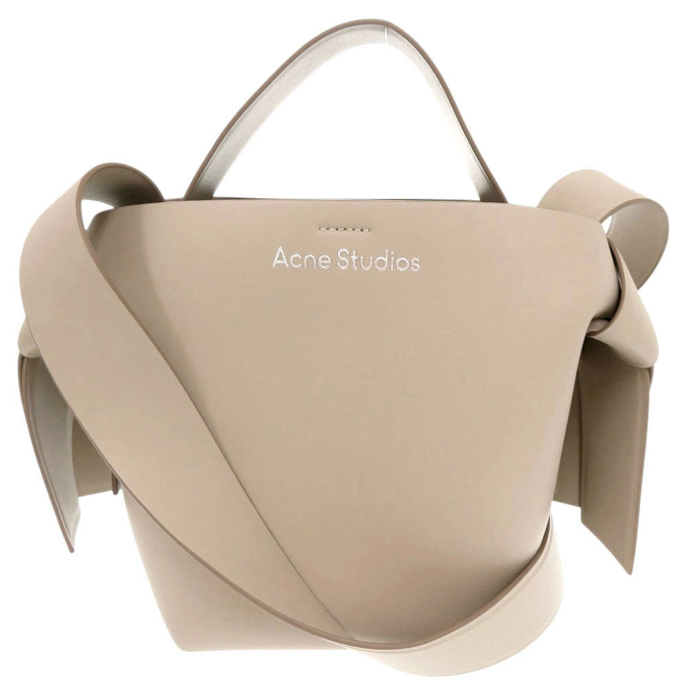新品同様 アクネストゥディオズ MUSUBI レザー ベージュ 2WAY ハンドバッグ ショルダーバッグ 0713【中古】ACNE STUDIOS