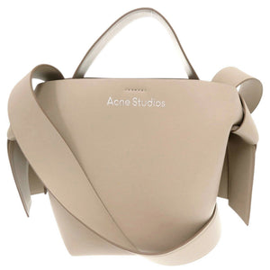 新品同様 アクネストゥディオズ MUSUBI レザー ベージュ 2WAY ハンドバッグ ショルダーバッグ 0713【中古】ACNE STUDIOS