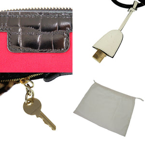 新品同様 メゾン マルジェラ ショルダー 5AC スモール レザー ブラック レオパード 0720 ハンドバッグ【中古】Maison Margiela