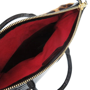 新品同様 メゾン マルジェラ ショルダー 5AC スモール レザー ブラック レオパード 0720 ハンドバッグ【中古】Maison Margiela