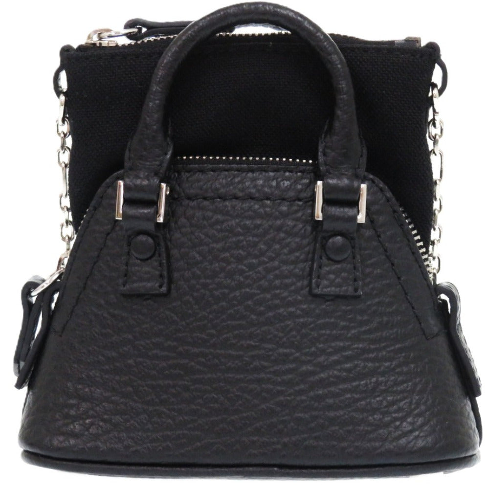 新品同様 メゾン マルジェラ 5AC BABY ICチップ レザー ブラック 0721 黒 ショルダーバッグ【中古】Maison Margiela