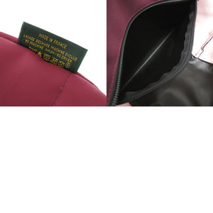 新品同様 エルベ シャプリエ 舟形トート M 1027N ナイロン グルナディン オベルジーヌ ハンドバッグ レッド 0744【中古】Herve Chapelier