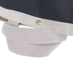 美品 エルベ シャプリエ リュクス舟形トート M 707GP コーテッドキャンパス ネイビー シルバー ハンドバッグ 0749【中古】Herve Chapelier