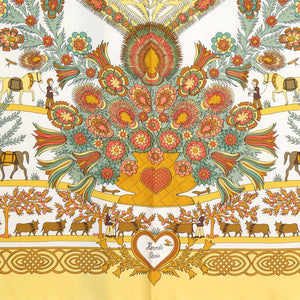 美品 エルメス カレ90 Decoupages 切り絵 シルク マルチカラー スカーフ 0750【中古】HERMES