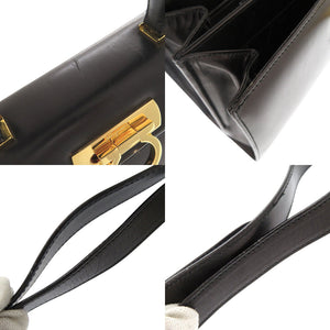 サルヴァトーレフェラガモ ガンチーニ 21 2181 レザー ブラック 2WAY ハンドバッグ ショルダーバッグ 黒 0754【中古】Salvatore Ferragamo