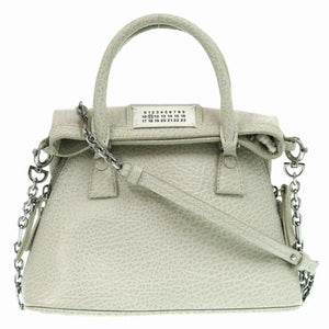 新品同様 メゾン マルジェラ 5AC マイクロ S56WG0081 レザー グレージュ 0762 ショルダーバッグ【中古】Maison Margiela