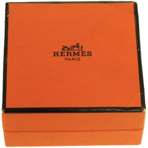 美品 エルメス エマイユ メタル シルバー ブラック 0776 黒 バングル【中古】HERMES