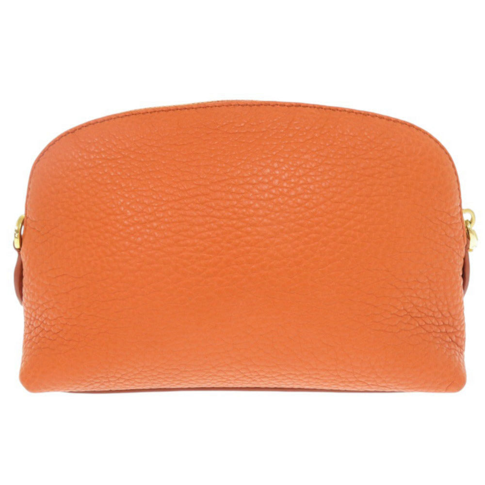 美品 プラダ レザー オレンジ ポーチ 化粧ポーチ 0778【中古】PRADA